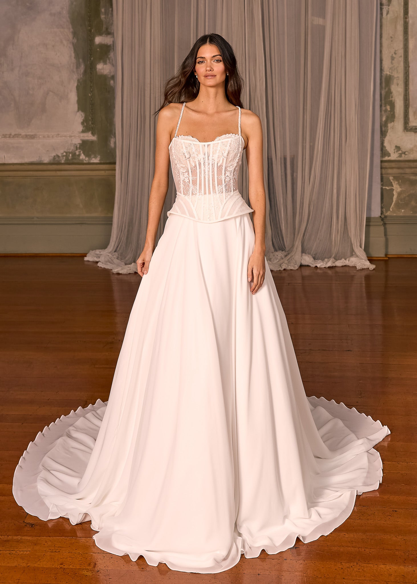 LIORA GEORGETTE WEDDING DRESS Maya Bella LIORA GEORGETTE WEDDING DRESS Maya Bella